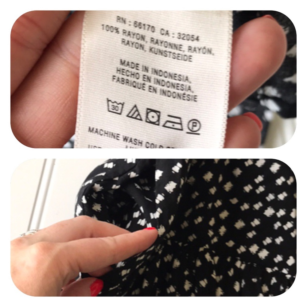 Anthropologie Maeve Lila top black white tiered - Picture 7 of 8